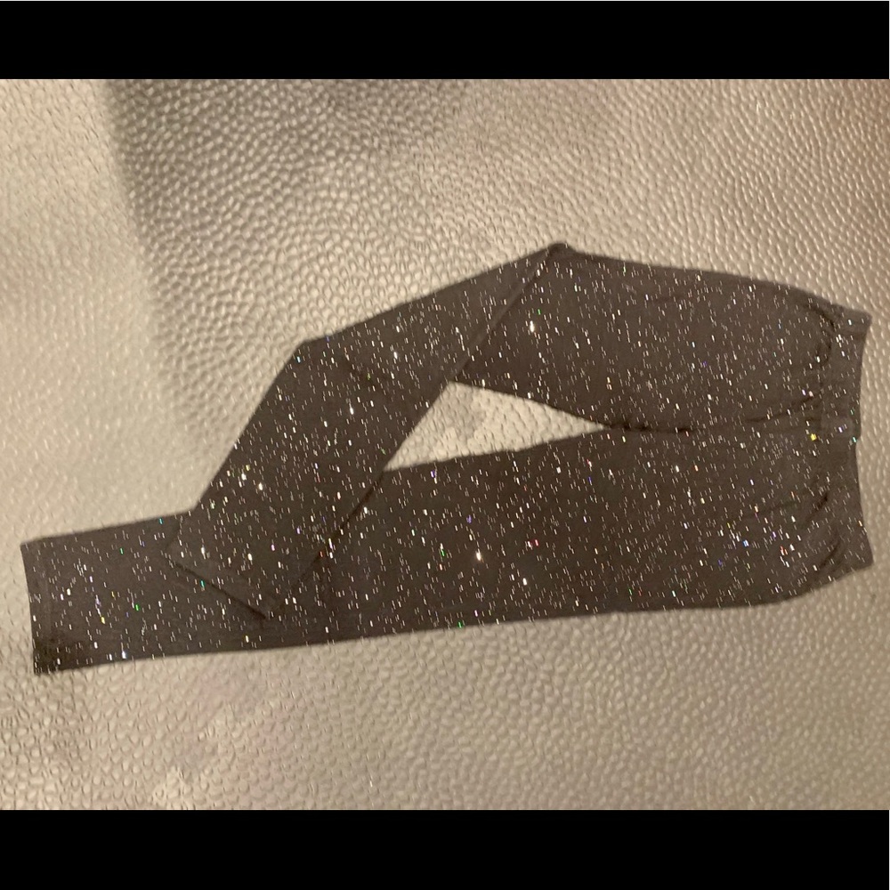 Gap kids sparkle leggings size: 10, black